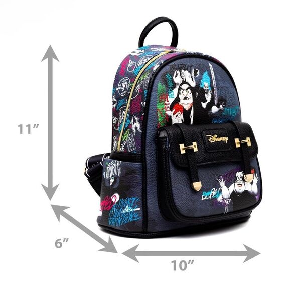 WondaPop Disney Villains Pop Art Mini Backpack in Black. Limited Edition. NWT! - Picture 2 of 16